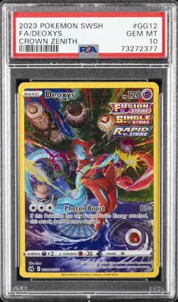 2023 POKEMON SWORD & SHIELD CROWN ZENITH #GG12 FULL ART/DEOXYS PSA 10 - Image 1