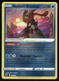 Radiant Greninja 046/189 Radiant Rare Holo NM Pokemon SWSH10: Astral Radiance - Image 1