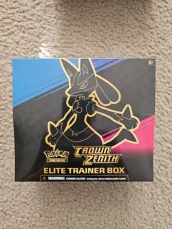 Pokemon TCG Crown Zenith Elite Trainer Box Lucario New Factory Sealed Near Mint 820650851476 - Image 1