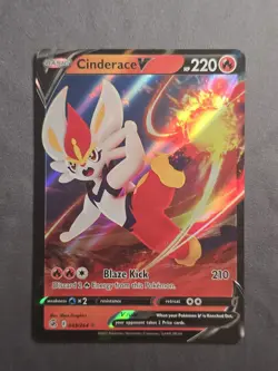 Cinderace V 043/264 Ultra Rare SWSH: Fusion Strike Pokemon TCG NM - Image 1