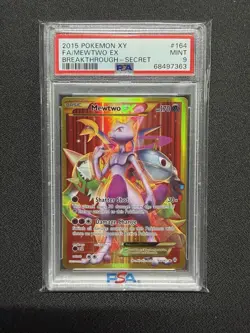 Pokemon XY Breakthrough 164/162 Mewtwo EX Full Art Secret Rare PSA 9 - Image 1
