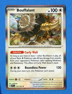 Bouffalant 119/142 Holo Rare Pokemon Stellar Crown NM - Image 1