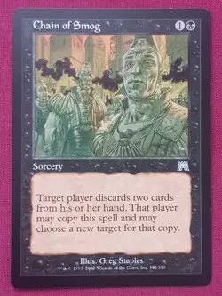 Magic The Gathering ONSLAUGHT CHAIN OF SMOG black card MTG - Image 1
