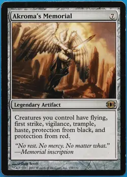 Akroma's Memorial Future Sight PLD Rare MAGIC MTG CARD (ID# 508841) ABUGames - Image 1