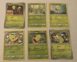 Lot Of 6 Bellsprout Weepinbell And Victreebel Pokemon Cards - Image 1