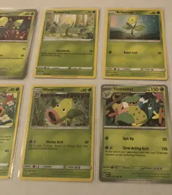 Lot Of 6 Bellsprout Weepinbell And Victreebel Pokemon Cards - Image 3