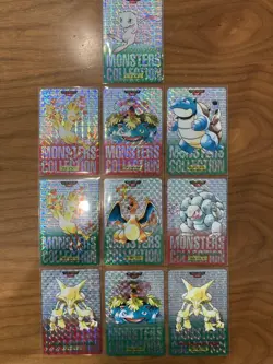Lot of 10 Vintage 1996 BANDAI Pokemon Carddass Card Prism Holo Japanese G53736 - Image 1