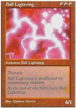 1x Ball Lightning Heavy Play MTG Magic - Kid Icarus - - Image 1