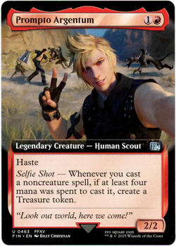 Prompto Argentum (Extended Art) - 0463 - Final Fantasy - MTG - NM/M - Image 1