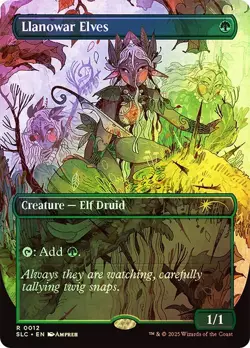 Llanowar Elves Foil Secret Lair Encyclopedia NM MTG - Image 1