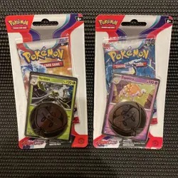 Pokemon TCG Scarlet & Violet Spidops & Espathra Checklane Sealed Blister Packs - Image 1