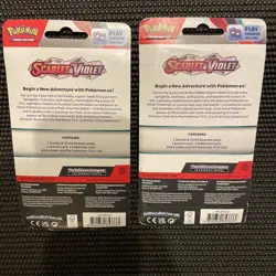 Pokemon TCG Scarlet & Violet Spidops & Espathra Checklane Sealed Blister Packs - Image 2