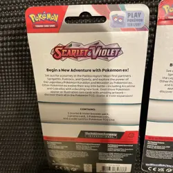 Pokemon TCG Scarlet & Violet Spidops & Espathra Checklane Sealed Blister Packs - Image 3