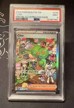 Pokemon Clive Paldean Fates Special Illustration #236 PSA 9 Mint - Image 1