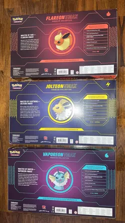 Pokemon TCG Eeveelution VMAX Premium Collection Set of 3 New Sealed - Image 5
