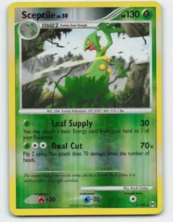 2009 Pokemon, Arceus, #31/99 Sceptile, Reverse Holo Rare - Image 1