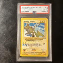 2002 POKEMON NEO DESTINY #111 SHINING RAICHU PSA 8 - Image 1