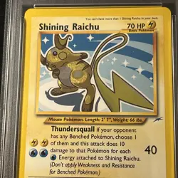 2002 POKEMON NEO DESTINY #111 SHINING RAICHU PSA 8 - Image 2