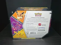 Pokemon TCG - V Powers Tin Art Set (3x) Pikachu, Eevee, Eternatus - New & Sealed - Image 4