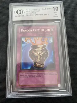 2002 Yugioh Unlimited Dragon Capture Jar (LOB) BCCG Graded 10 - Image 1