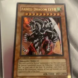 Yugioh Armed dragon lv10 Ultra Rare 1st Edition DP2-EN013 NM/LP - Image 1