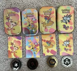 151 Pokemon Scarlet Violet Open Tin Lot Tokens + Cards Included - Image 2