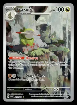 Fraxure 077/064 Illustration Rare Shrouded Fable Pokemon Card - Image 1