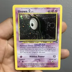 Pokemon Card Unown [A] (14) Holo Rare Neo Discovery 14/75 LP SWIRL - Image 1
