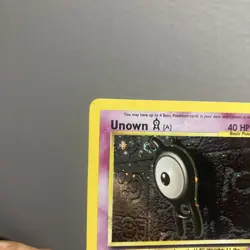 Pokemon Card Unown [A] (14) Holo Rare Neo Discovery 14/75 LP SWIRL - Image 3