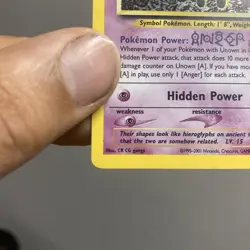 Pokemon Card Unown [A] (14) Holo Rare Neo Discovery 14/75 LP SWIRL - Image 5