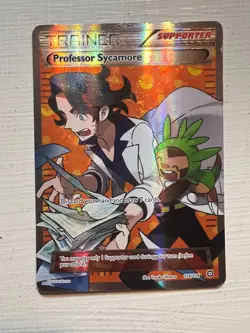 Professor Sycamore Full Art Trainer MP 114/114 XY Steam Siege Pokemon Card - Image 1