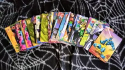 vintage various battle cards Marvel Overpower 30 Cards CCG lot X Men Avengers - Image 1