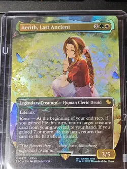 Aerith, Last Ancient (Borderless) (Chocobo Track Foil) MTG Magic Final Fantasy - Image 1