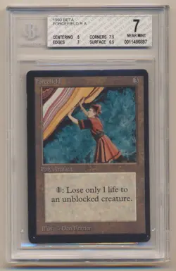 BGS 7 MTG Magic the Gathering BETA Forcefield NEAR MINT Condition!! - Image 1