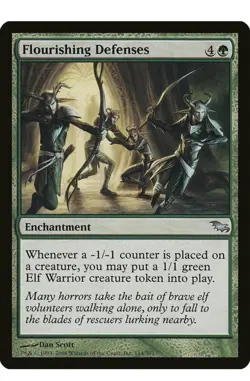 FLOURISHING DEFENSES Shadowmoor MTG Magic the Gathering Uncommon - Image 1