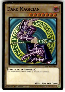 DARK MAGICIAN *** 1ST EDITION MAXIMUM GOLD (ORIGINAL ART) MAGO-EN002 YUGIOH! NM - Image 1