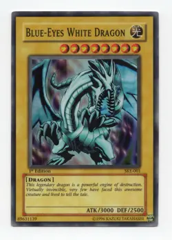 Yu-Gi-Oh! TCG Blue-Eyes White Dragon SKE-001 1st Edition Super Rare NM - Image 1