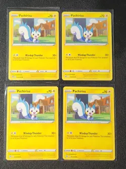 4x Pachirisu 052/172 Pokemon card Brilliant Stars uncommon NM - Image 1