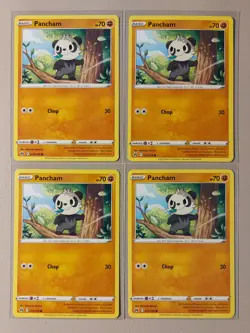 4x Pancham 072/159 Pokemon card Crown Zenith common NM - Image 1