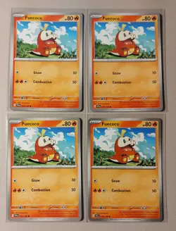4x Fuecoco 036/198 Pokemon card Scarlet & Violet common NM - Image 1