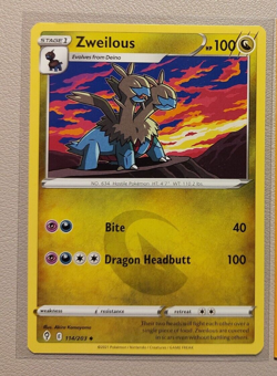 Zweilous 114/203 & 2x Eiscue 047/203 Pokemon card Evolving Skies uncommon NM - Image 1