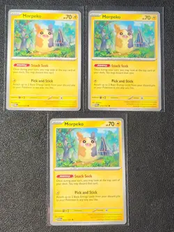 3x Morpeko 072/167 Pokemon card SV Twilight Masquerade uncommon NM - Image 1
