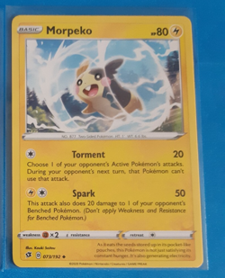 Morpeko 073/192 Pokemon card Rebel Clash uncommon NM - Image 1