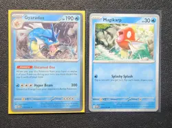 Gyarados 130/165 holo & Magikarp 129/165 Pokemon card SV 151 NM - Image 1