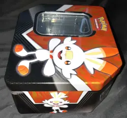 EMPTY Pokemon card storage tin: Galar Partners Scorbunny - Image 4