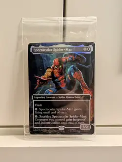 Magic The Gathering Spectacular Spiderman Card Marvel Legends Exclusive - Image 1
