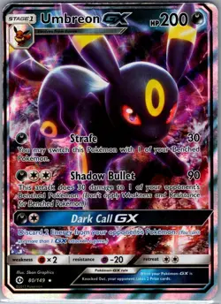 Umbreon GX 80/149 SM Base Set - Pokemon Card - NM - Image 1