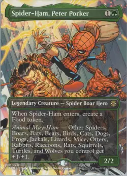 MTG (Regular) Spider-Ham, Peter Porker (Borderless) R Marvel's Spider-Man 201 NM - Image 1