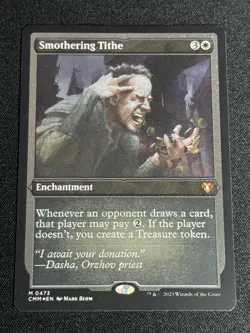 Smothering Tithe Foil Etched MTG Commander Masters Unplayed NM CMM 473 - Image 1