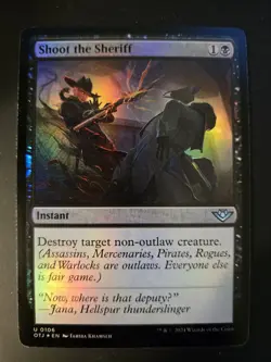 Shoot the Sheriff NM FOIL Outlaws of Thunder Junction MTG FREE SHIPPING - Image 1